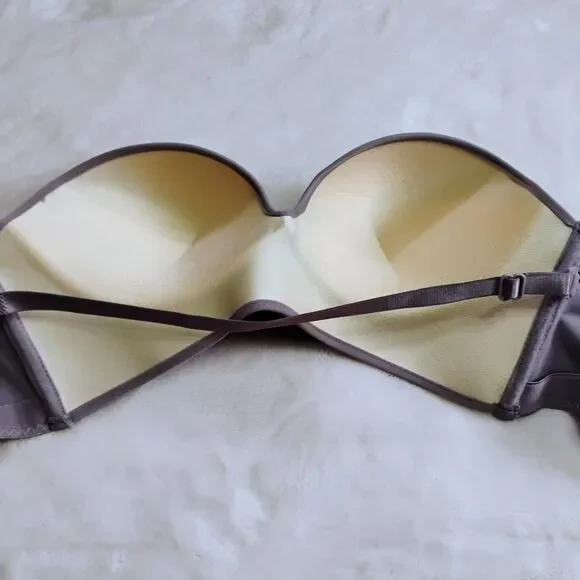 Soma Enbliss Strapless Multi-Way Bra - Front Adjust Stay-Put - Gray - Size 36D - Picture 10 of 13